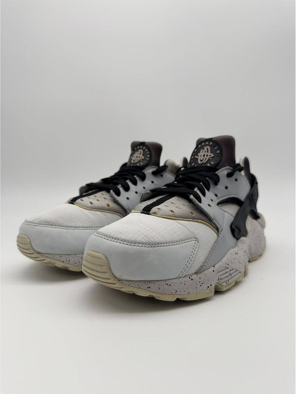Nike Air Huarache Run Premium Men's Sneaker Pure Platinum Black Size 8 - Picture 4 of 10